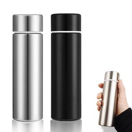 2 Pcs Mini Water Bottle, Small Thermos Flasks for Handbag, Compact Insulated Stainless Steel Travel Drink Bottle, Leakproof Small Water Bottle with Double Wall Vacuum Design