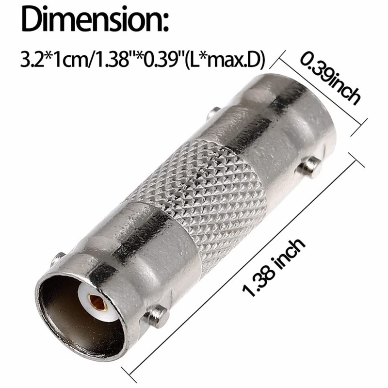 SLLEA BNC Female Coax Cable Coupler Adapter Connector Replacement for