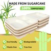 Recqianweilin To Go Food Containers,Disposable Food Containers with Lids,Sugarcane Fiber