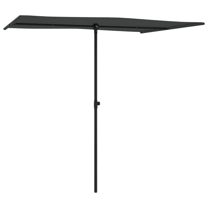 vidaXL Rectangular Outdoor Parasol with Aluminum Pole - Anthracite Fabric