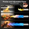 Kimmzii Propane Torch with Felt Storage Pouch, One-Tap Max Flame,