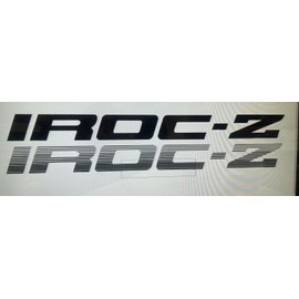 1985-1990 IROC Z DOOR DECALS - SET OF 2 CAMARO, Z 28 Solid Or Stripes - Black
