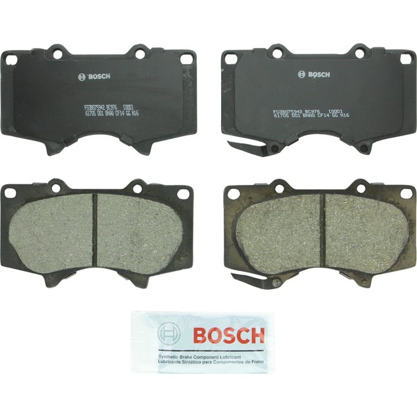 BOSCH BC976 QuietCast Premium Ceramic Disc Brake Pad Set - Compatible With Select Lexus GX460, GX470; Toyota 4Runner, FJ Cruiser, Sequoia, Tacoma, Tundra; FRONT
