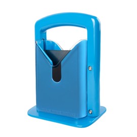 Bagel Slicer, Safety Handle, Safety Shield, Bagel Cutter Stainless Steel (Blue)