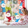 JarThenaAMCS 9 Sheet Winter Window Clings Funny Christmas Snowman Snowflake