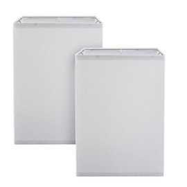 Aspen Creative 38702-2, Square Collapsible Spider Lamp Shade, White, 10+10" Top x 10+10" Bottom x 14 1/4" Height, Set of 2