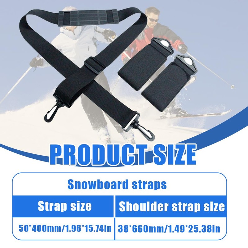 NHQ Ski Carrying Strap, Ski Strap for Carrying, Ski Carrying