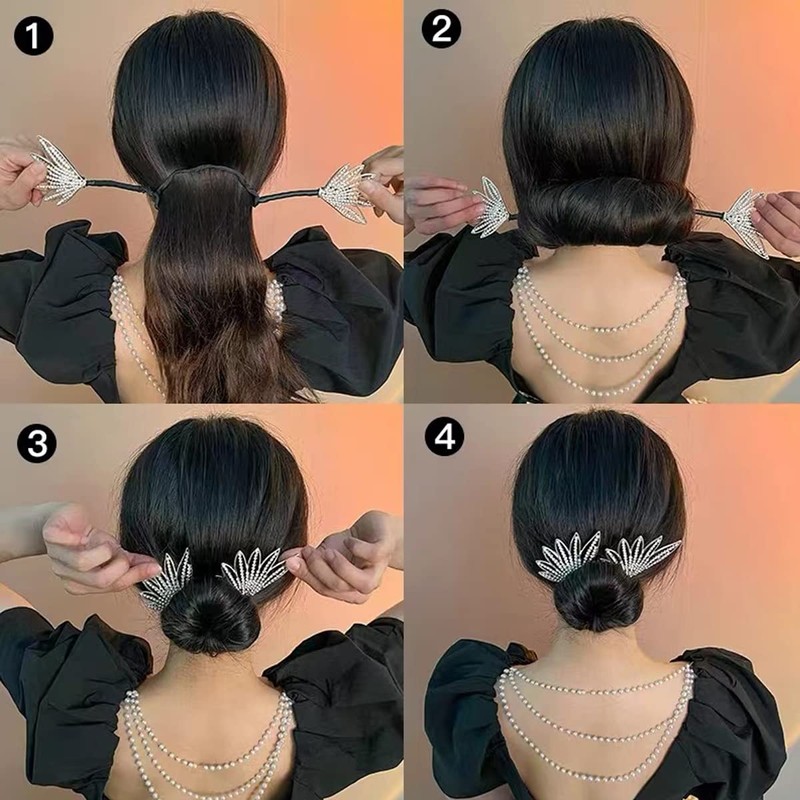 NASAMA Moño mágico para peinar el cabello, moño, elegante, fácil