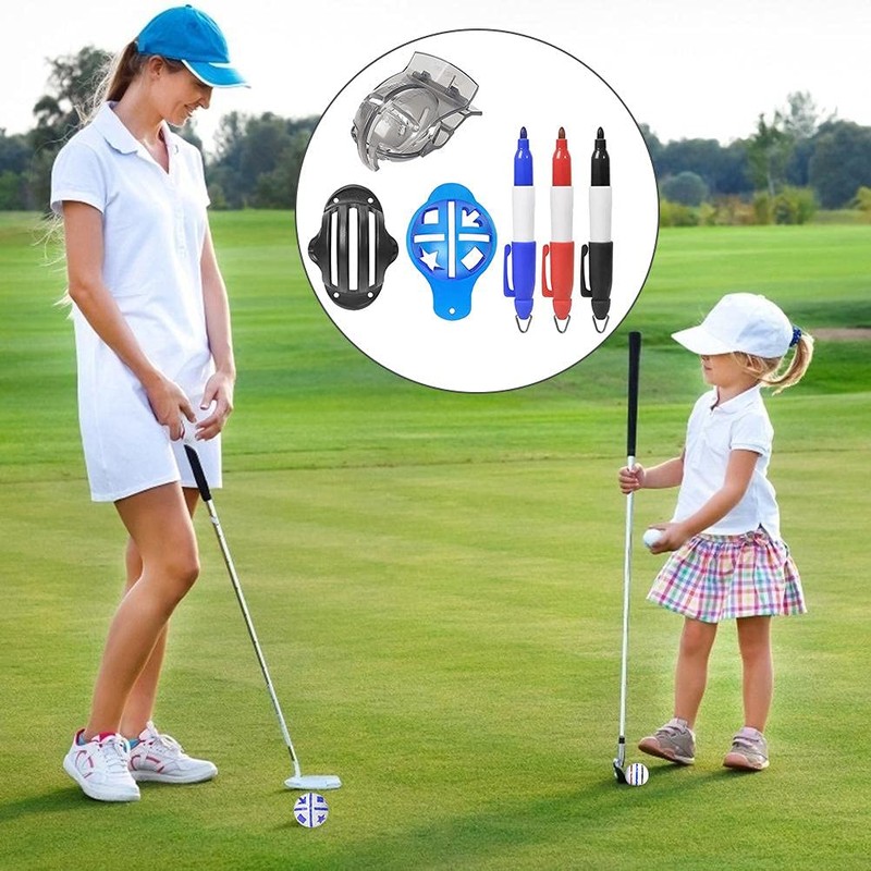 Tumnea Golf ball marker stencil, golf ball alignment tool, golf
