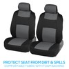 BDK PolyPro Seat Covers Full Set in Gray on Black
