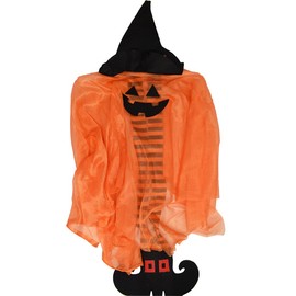 Set of 4 Assorted Spooky Mesh Hanging Decorations - Measures 28 Inches! - 4 Styles - White, Orange, Purple, and Green - Great for Hanging in Kitchens, Porches, Patios, Hallways, and More! (4pk)