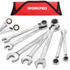 WORKPRO 7-Piece 3-in-1 Reversible Ratchet Wrench Set, SAE 5/16" to