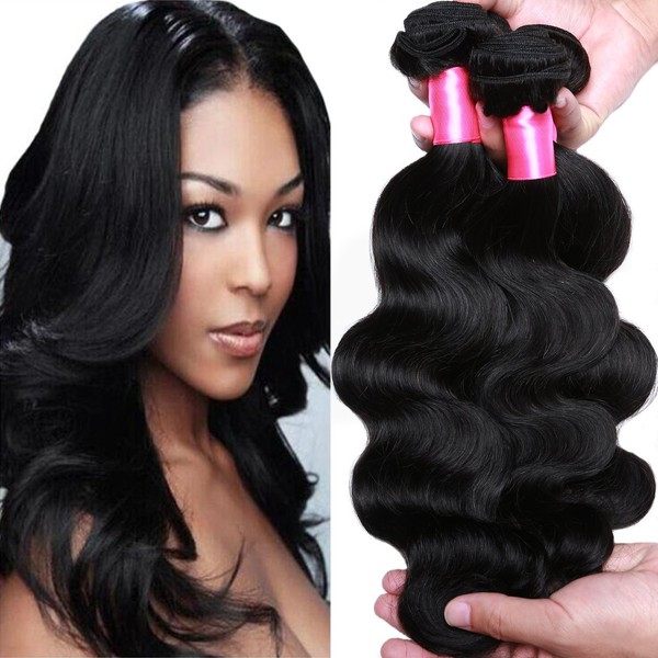 Cranberry Hair Brazilian Virgin Hair Body Wave Human Hair 3 Bundles Weaves 100% Unprocessed Hair Extensions Natural Black Color 22 24 26Inch