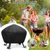 MaxAwe Round Fire Pit Cover, 77x31cm 600D Oxford Fabric Polyester