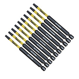 10 x SabreCut SCTX2089_10 89mm T20 TX20 Magnetic Impact Screwdriver Driver Bits Set Torx Heavy Duty Compatible with Dewalt Milwaukee Bosch Makita and more