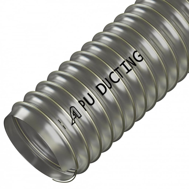 50mm Diameter Flexible Polyurethane Ducting Dust & Fume Extraction, Woodworking