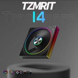 TZMRIT Transwarp14 Reverse Flow ARGB Fan 140 mm, Suitable for Mounting on the Bottom or Back of the Chassis (BK) 140 mm