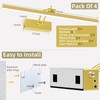 4Pack Rechargeable Picture Light, 5200mAh Brass Battery Operated Picture Lights