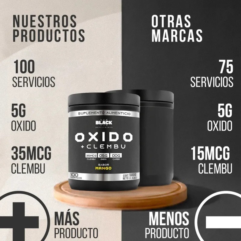 Black Supplements Oxido Nítrico Clembu 500g Pre Entreno