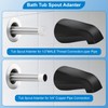 Coolfell Matte Black Bath Tub Spout Shower Trim Kit, 3