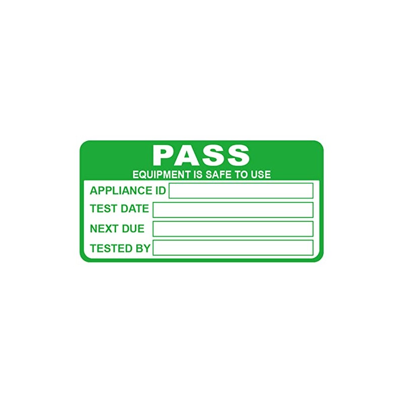 Pat Testing Sticker,200pcs 1x2inch pat Testing Label Pass with 20pcs