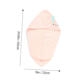 IWOWHERO Fast Drying Hair Dry Cap with Headband Super Absorbent Coral Fleece Turban for Women Quick Drying Towel for Showers and Daily Use