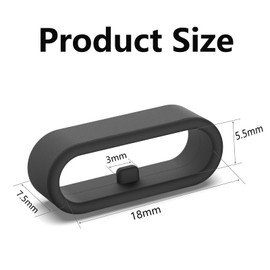 8-Pack 18mm Silicone Band Keeper Rings Compatible with Garmin Venu 3S/2S, Vivoactive 4S/3S, Vivosport, Vivosmart HR, Forerunner 265S/255S – Anti-Slip Watch Strap Fastener Loops