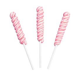 Pink Mini Twisty Lollipops - Unicorn Horn Party Candy, Gender reveal, Girls Baby Shower Nostalgic Candy, Suckers, 24 Pieces, Individually Wrapped, Pink
