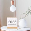 Operitacx 2022 Simple Desk Calendar Minimalist Tabletop Agenda Organizer for