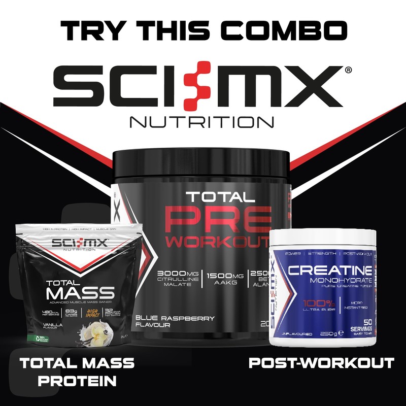 SCI-MX - Total Pre Workout - Blue Raspberry Flavour -