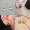 2 Pairs Cat Earrings for Women Cute Cartoon Cat Stud
