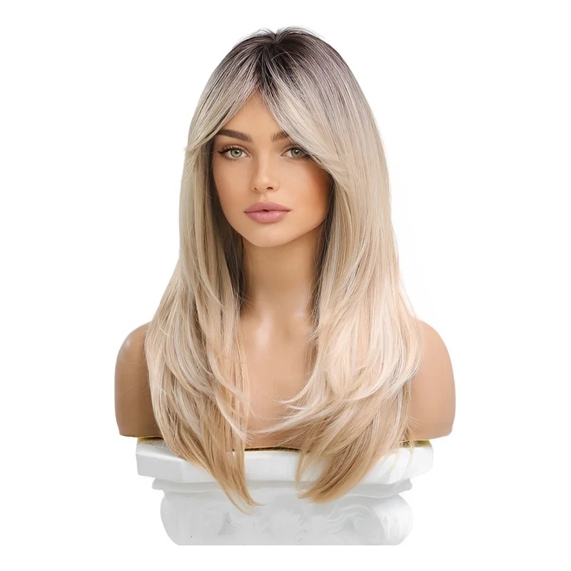 Pelucas Naturales De Pelo Largo En Capas Para Las Mujeres