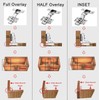 2pcs Professional Grade Full Overlay Soft Close Cabinet Hinges Frameless