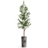 Artificial Tree in Black and White Zebra Stripe Planter, Fake