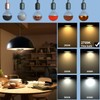 KarlunKoy Large Half Chrome Light Bulb,Dimmable Anti-Glare 8W LED Edison