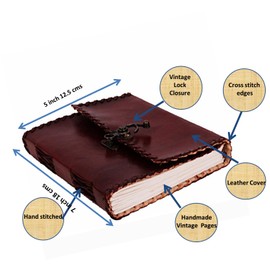 Purpledip Leather Diary/Journal/Notebook with Naturally Treated Paper for Corporate Gift or Personal Memoir (lj07)