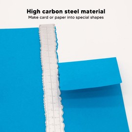 HERCHR Irregular Edges Ruler Edges 3 Piece Ruler for Measuring Embossing Dies with Measurements Carbon Steel Embossing Dies for Card Making