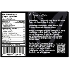 Mexican Birria Seasoning A Spice Affair 100g (3.5 Oz) Jar (100g)