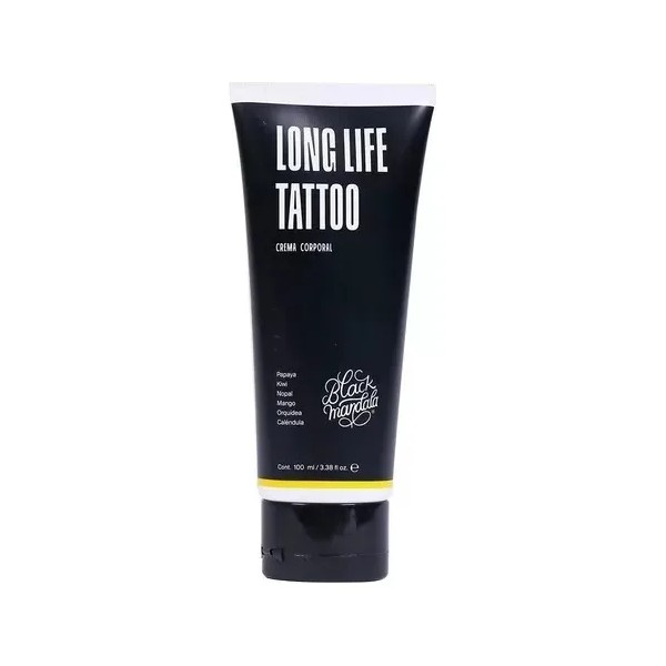 Crema Para Tatuajes Long Life Tattoo Black Mandala 100 Ml