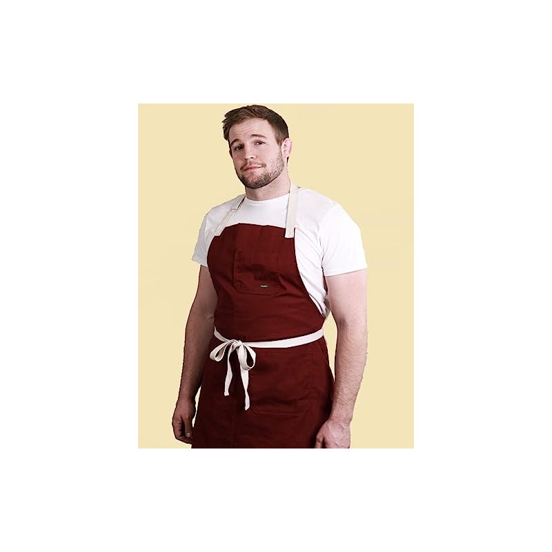 CALDO Cotton Apron (Burgundy)