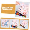 TEHAUX Music Note Pattern L-Shaped Folder Aesthetic PVC a Document