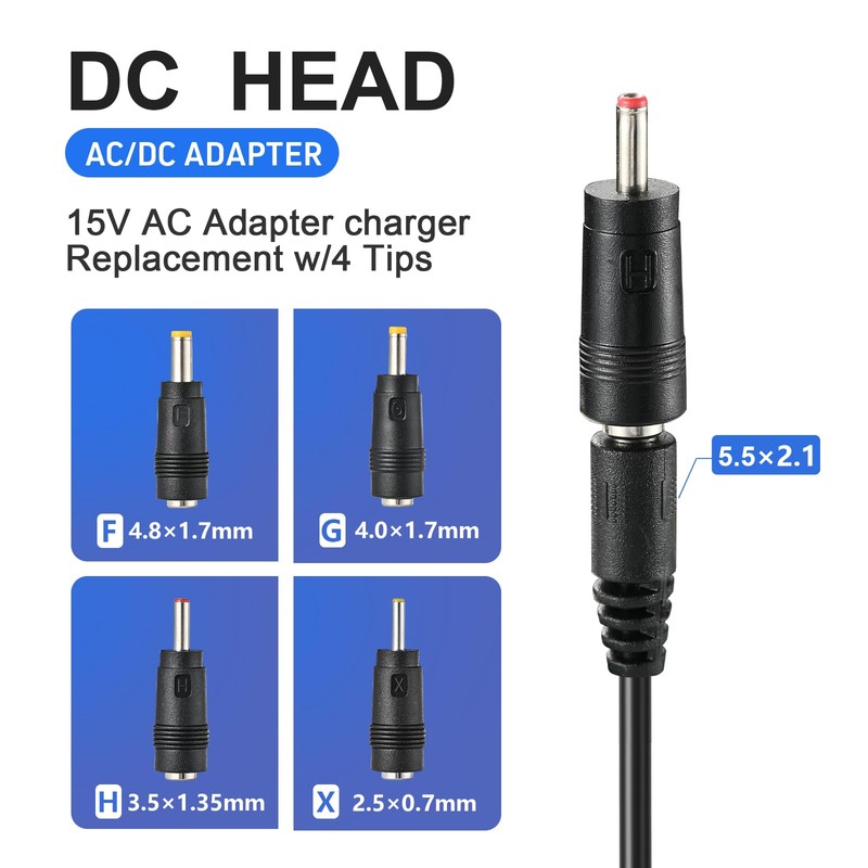 DC 15V 1A Charger for Car Jump Starter Power Supply