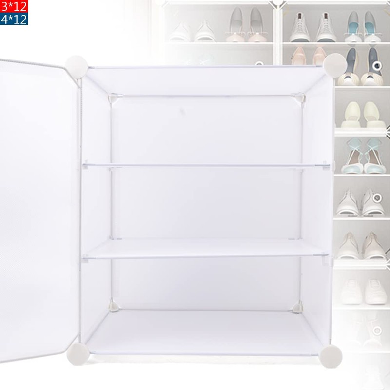 AngelcityCC Shoe Rack Organizer, 3 x 12-Tiers Stackable 72 Pairs