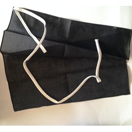 Premium Clarinet Pull-through Cloth - Black (Weighted Handkerchief Style)