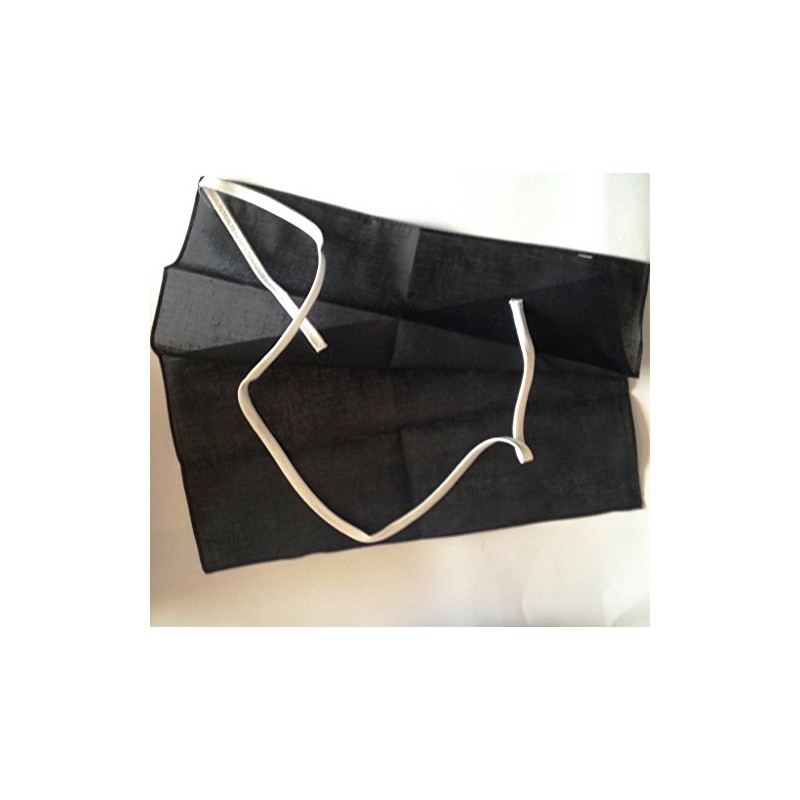 Premium Clarinet Pull-through Cloth - Black (Weighted Handkerchief Style)