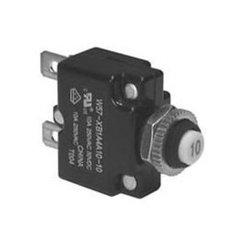 TE Connectivity W57-XB7A4A10-15 Circuit Breaker; Therm; Press-to-Reset; Cur-Rtg 15A; Panel; 1 Pole; Vol-Rtg 250VAC