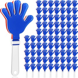 80 Pcs Hand Clapper Bulk Noise Makers Party Favors 7.5 Inch Plastic Clapping Hands Noisemakers Blue White Red Game Accessories Noise Makers Toy for Kids Sporting Events Game Birthday Supplies