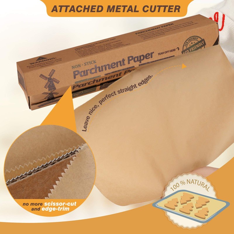Unbleached 15 x 200 ft Parchment Baking Paper Roll -