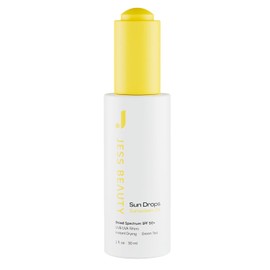 JESS BEAUTY | Face Sunscreen Sun Drops SPF 50 Skin Care Oil with Camellia Sinensis & Squalane | Skincare Fast Drying 1 fl. oz