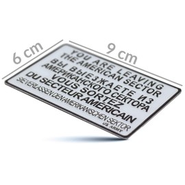 Magnet You Are Leaving The American Sector | US Army Berlin | Mini Tin Sign 9 x 6 cm | Nostalgia as a Souvenir & Gift
